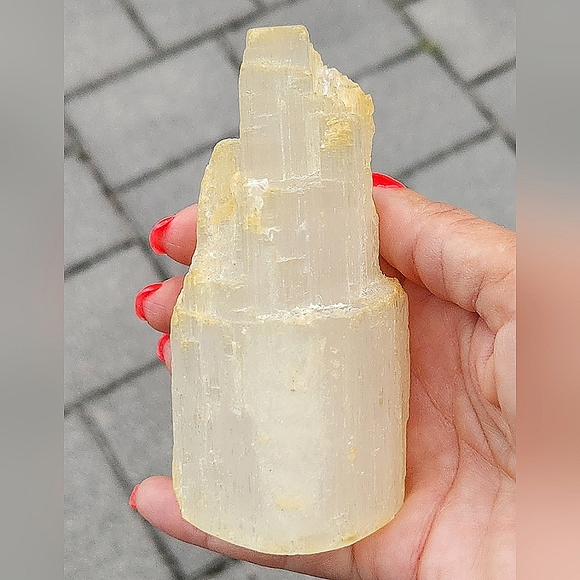 Anthropologie Terrain 4" Selenite Crystal Castle Tower - Picture 2 of 5